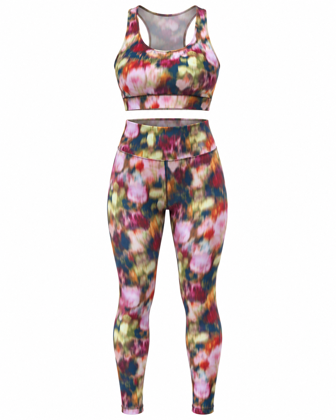 Women Printed Sports Bra & Leggings